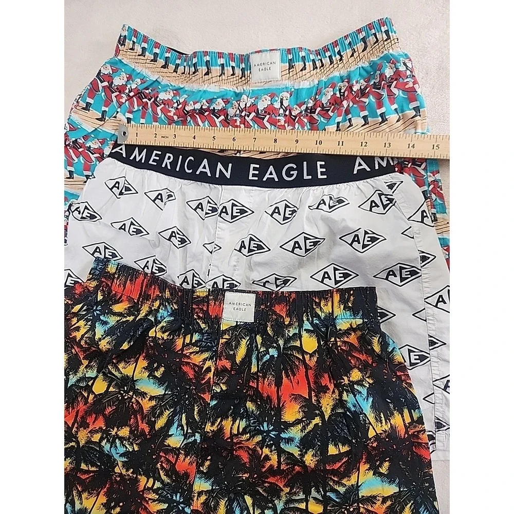 Men's Cotton Boxers Lot 3 American Eagle 32-34